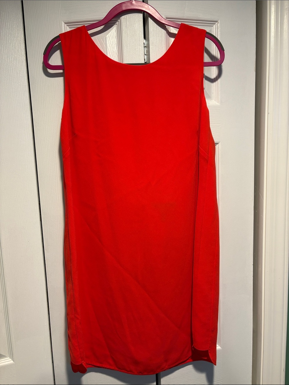 BCBGMaxAzria Red Sleeveless Midi Shift Dress